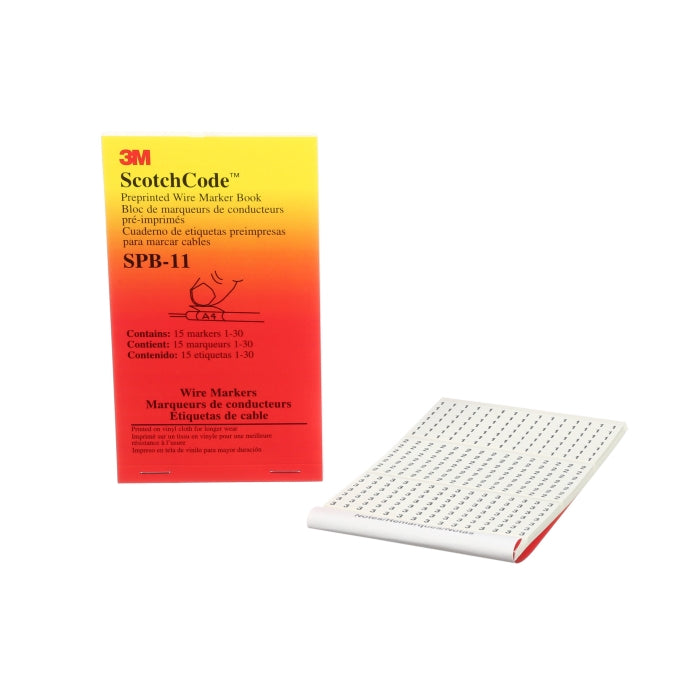 3M SPB-04 ScotchCode Pre-Printed Wire Marker Book Power (1.37 inches x 0.22 inches) Replacement MPN