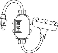 Ericson XG2-12-2TT 3 Outlet PVC Molded Connector & Plug