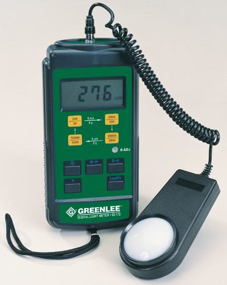 Greenlee 93172 9 Volt Digital Light Meter