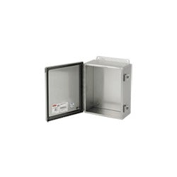 Hoffman A1614CHNFSS6 Junction Box, Type 4X, Continuous-Hinge Cover with Clamps, Stainless Steel Type 316L, 14 H x 12 W x 6 D