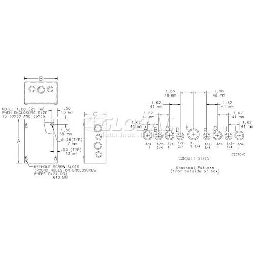 Hoffman ASE8X8X6NK Pull Box Screw Cover 8.00X8.00X6.00 Steel/Gray