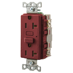 Hubbell Wiring GF20R GF20R 20A GFCI Receptacle Red