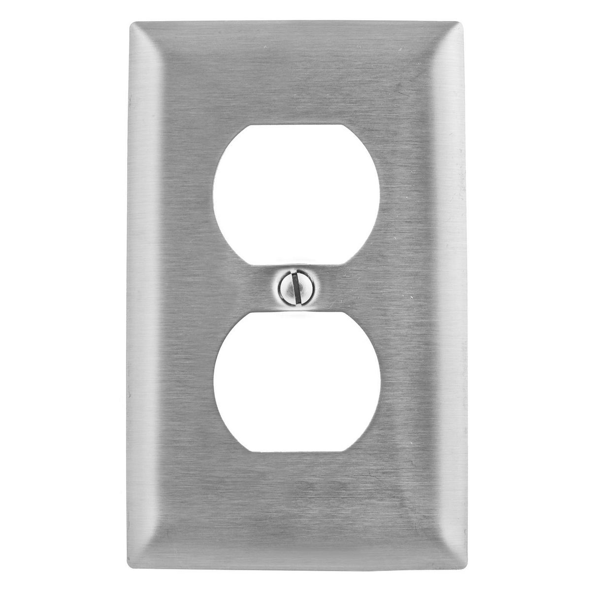 Hubbell 97101 WALLPLATE 1-G, DUP OPENING, SS