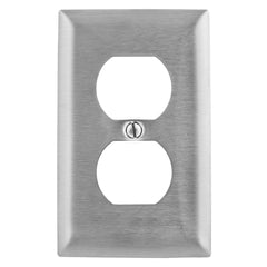 Hubbell 97101 WALLPLATE 1-G, DUP OPENING, SS