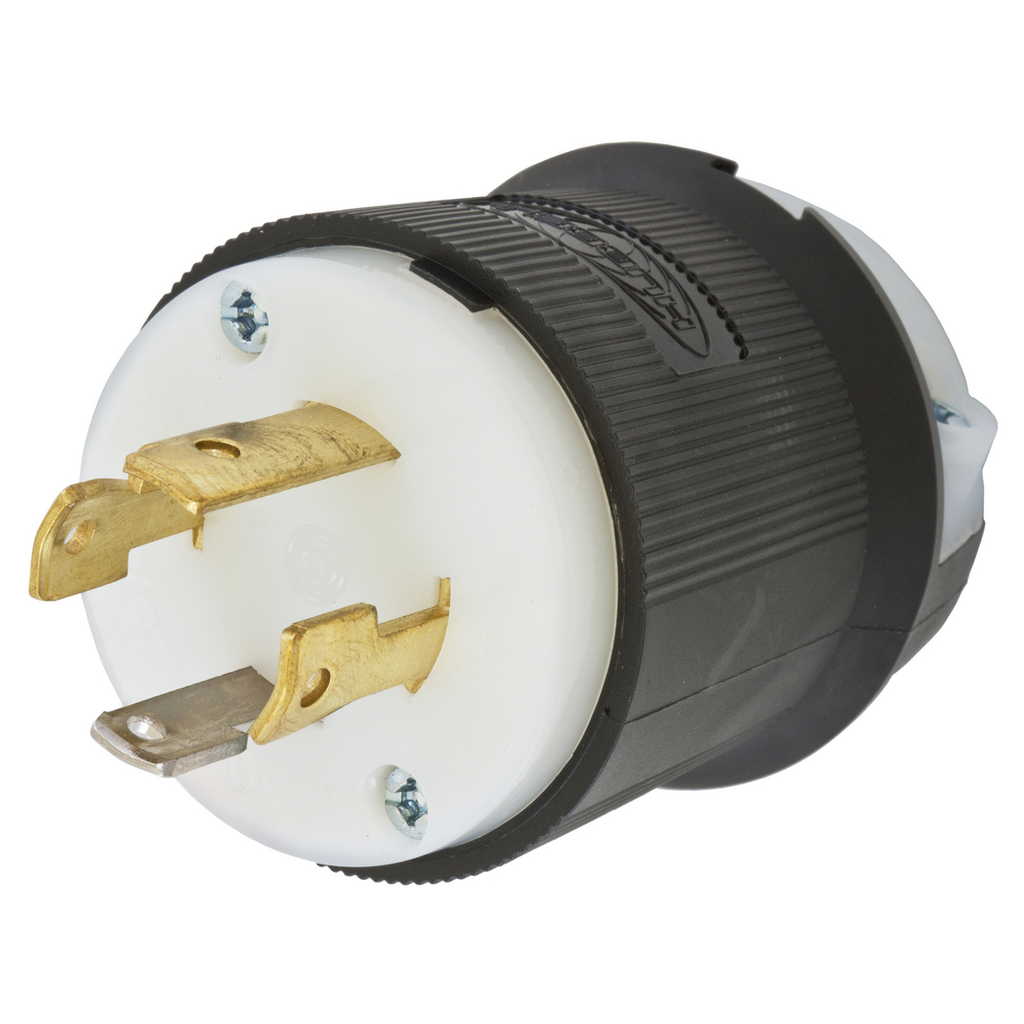 Hubbell HBL2711ST Twist-Lock Edge Plug with Spring Termination, 30A, 125/250V, L14-30P