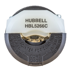 Hubbell HBL5266C 15A 125V INSULGRIP Black Nylon Plug, Straight