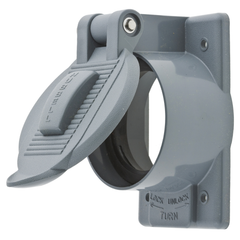 Hubbell Wiring Device-Kellems HBL7774WO Twist-Lock Weatherproof Cover for 50A Single Flush Receptacle