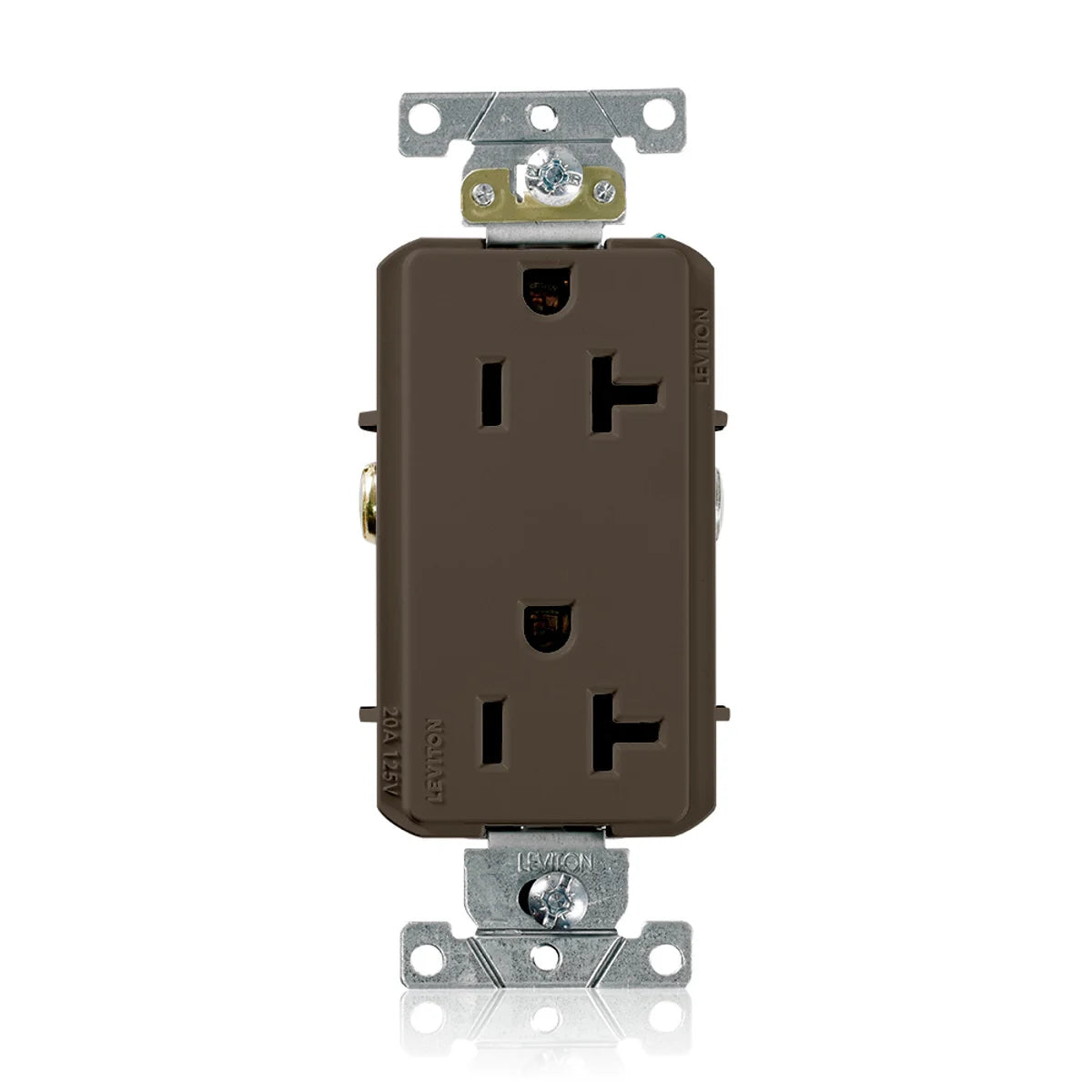 Leviton 16352 20 Amp 125 Volt NEMA 5-20R 2P 3W Decora Plus Duplex Receptacle