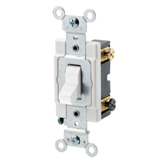 Leviton CSB2-20W Toggle Switch 20 Amp 120/277 Volt