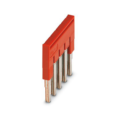 Phoenix 3030190 5.2 mm Pitch 24 Amp 5-Position Red Copper Terminal Block Plug-In Bridge