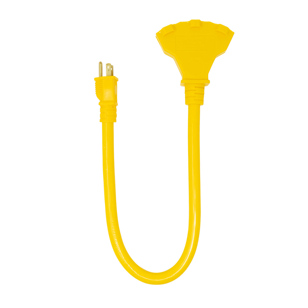 Southwire 4112SW8802 12/3 2' STW Yellow Tri-Source Water Resistant Extension Cord