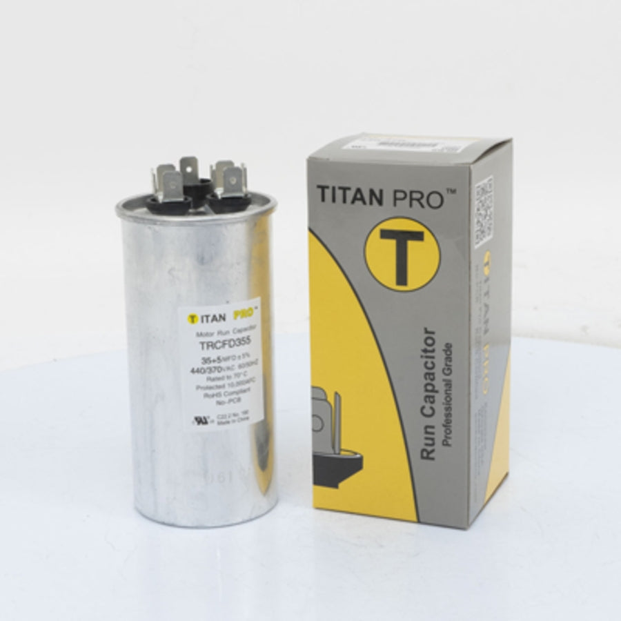 Diversitech TRCFD255 Run Capacitor 25/5 mfd 440/370V Dual Round Titan Pro