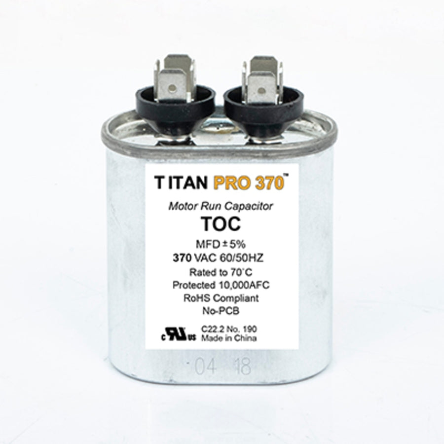 Diversitech TOCF5 Run Capacitor 5 MFD 440/370V Oval Single Section Titan Pro