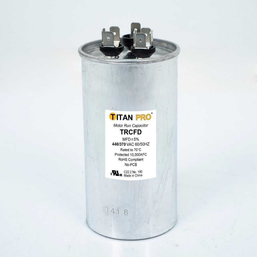 Diversitech TRCFD7075 Run Capacitor 70/7.5 mfd 440/370V Dual Round Titan Pro