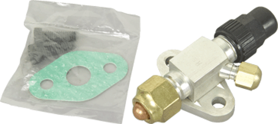 Emerson 998-0510-22 Service Valve 1/2 Flare 2-Bolt Mount Discharge w/ Gasket 1 Pressure Tap