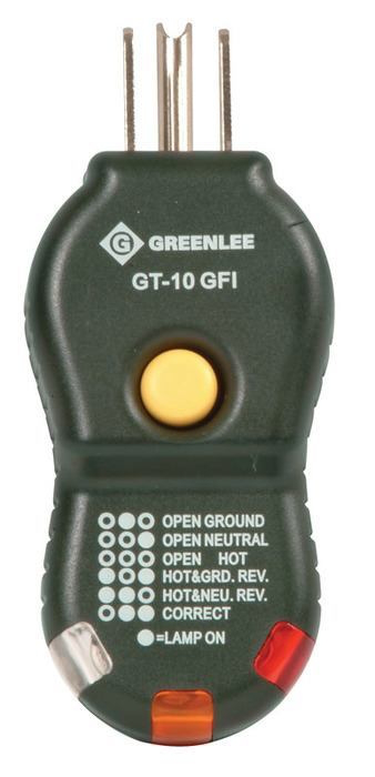 Greenlee GT-10GFI 120VAC GFI Circuit Tester