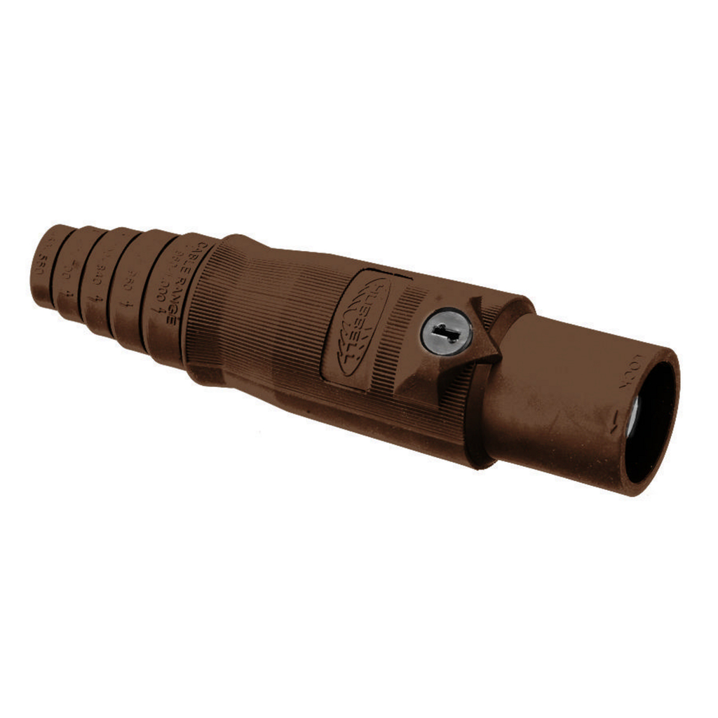 Hubbell HBL400MBN Single Pole 400A Male Plug Brown