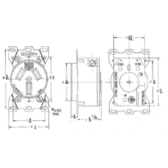 Hubbell HBL7962 50 Amp 12/250 Volt 3-Pole 3-Wire NEMA 10-50R Black Straight Blade Receptacle