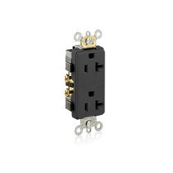 Leviton 16342-E Heavy Duty Self Grounding 20 Amp 125 Volt NEMA 5-20R Duplex Receptacle