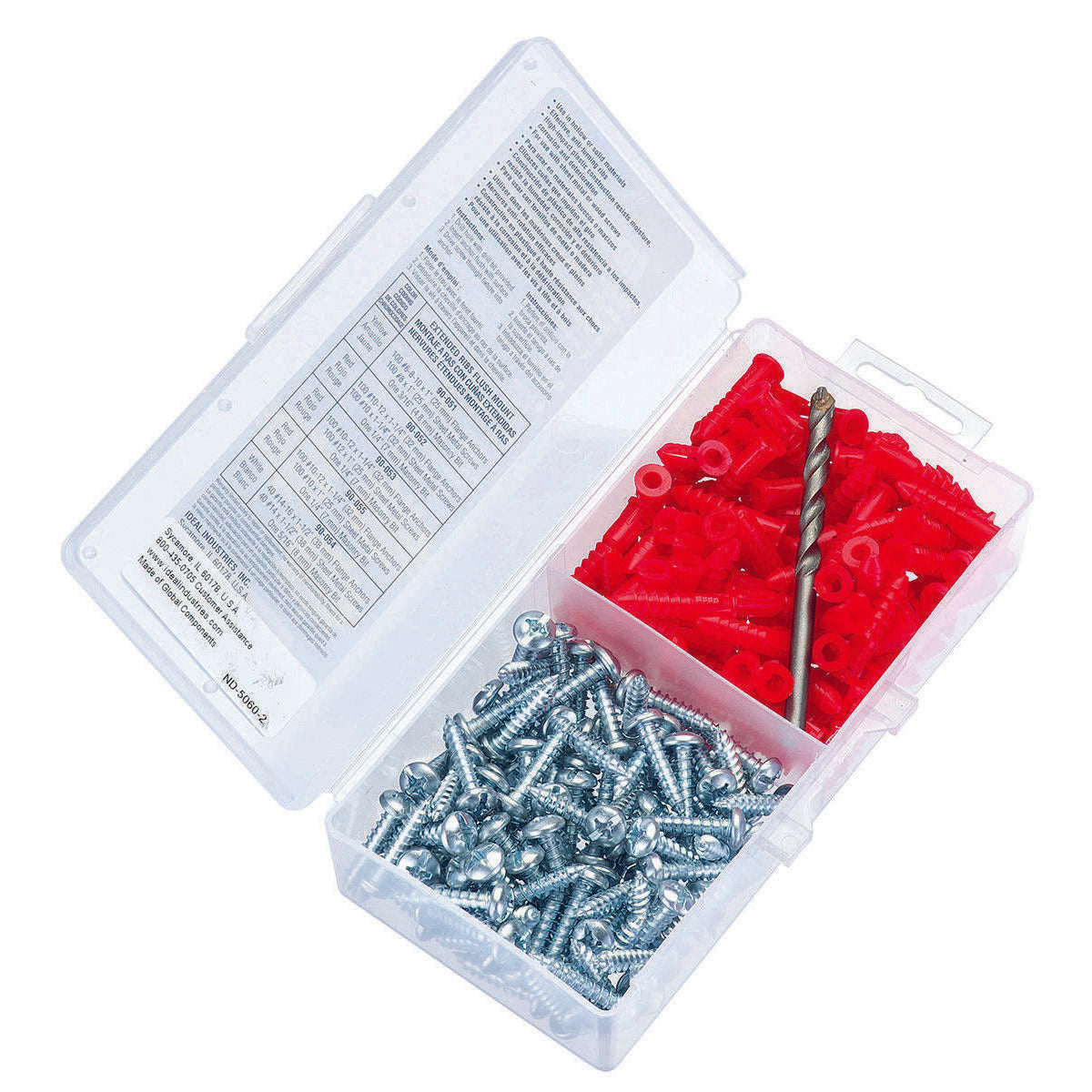 Ideal 90-053 Flange Anchor Kit 201 Pieces Plastic