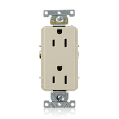 Leviton 16242-I 15 Amp 125 Volt NEMA 5-15R Duplex Receptacle Straight Blade Commercial Grade