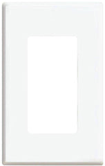 Leviton 80301-SW 1-Gang Decora Plus Screwless Wall Plate, White