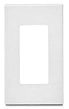 Leviton 80301-SW 1-Gang Decora Plus Screwless Wall Plate, White