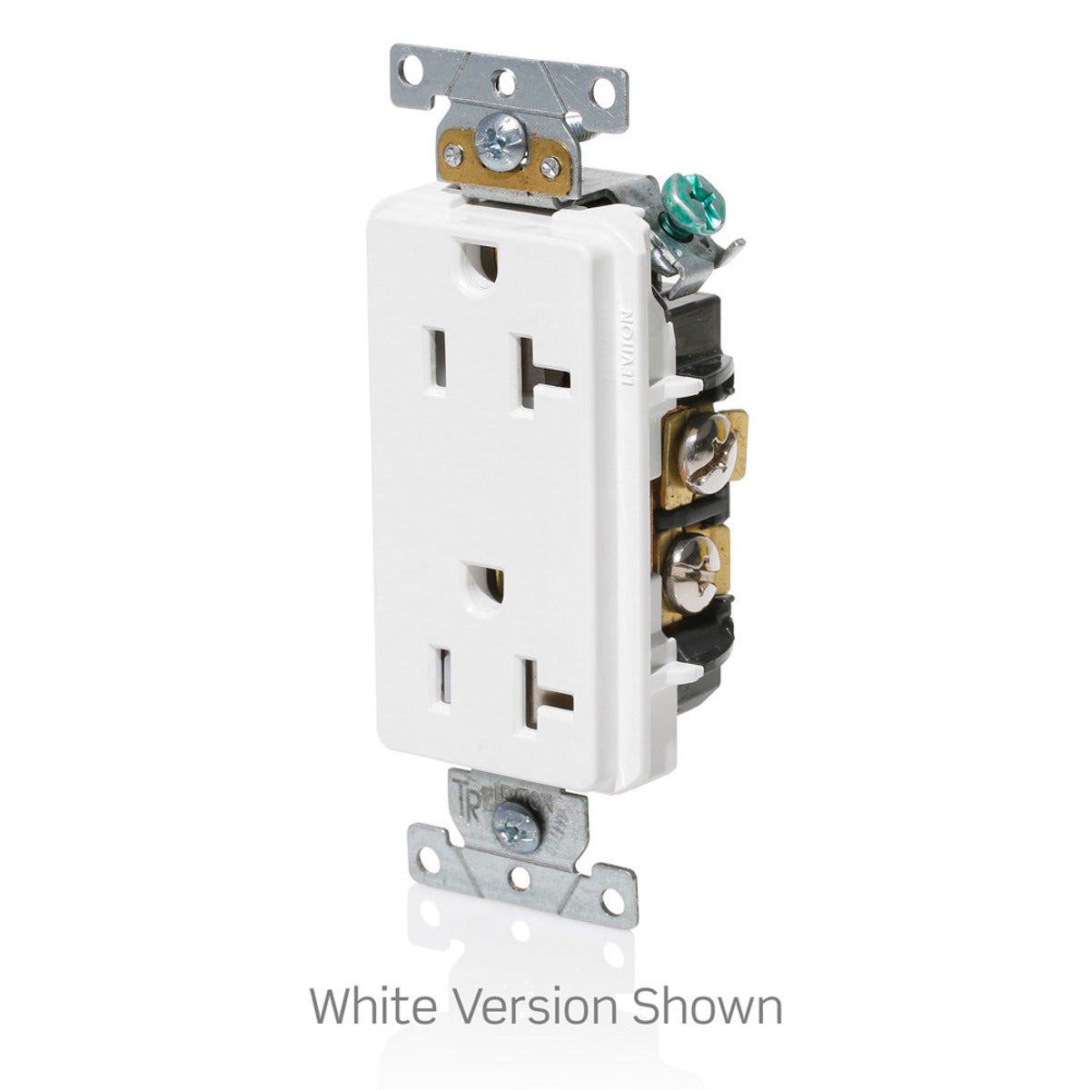 Leviton TDR20 20 Amp 125 Volt Tamper Resistant Decora Plus Duplex Receptacle Straight Blade