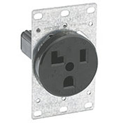 Leviton 5371 Receptacle Pwr Bl Str 125VAC 30A 2 3 BK