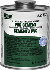 MARS 73156 PVC Cement, Mars 16oz Clear All Weather Oatey