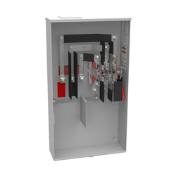 Milbank U2594-X Single Position Meter Socket 320 Amp 3 Phase Ringless Lever 7 Term OH and UG with Side Wireway 600V Side Bussed