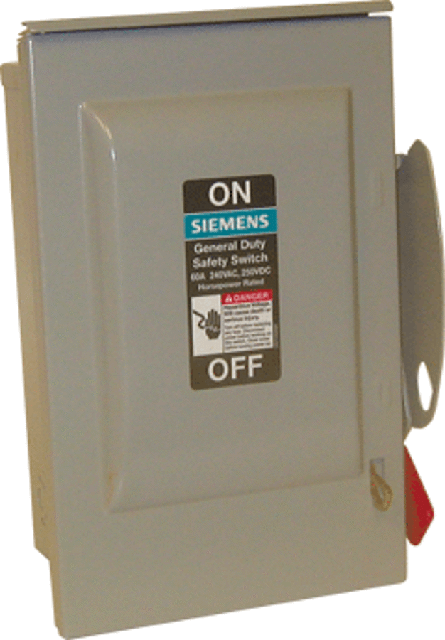 MARS 83347 Disconnect Box, 60 Amp 240V 3 Pole Non-Fused Type 3R ITE Gen Duty