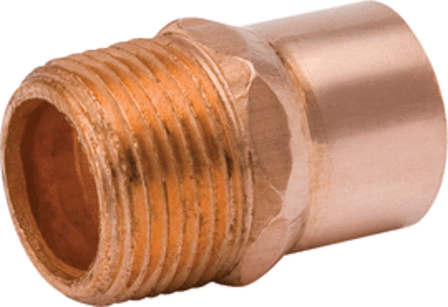 Mueller W01164 Copper Adapter, 1-1/8 OD x 3/4 (C x MPT) WC-401