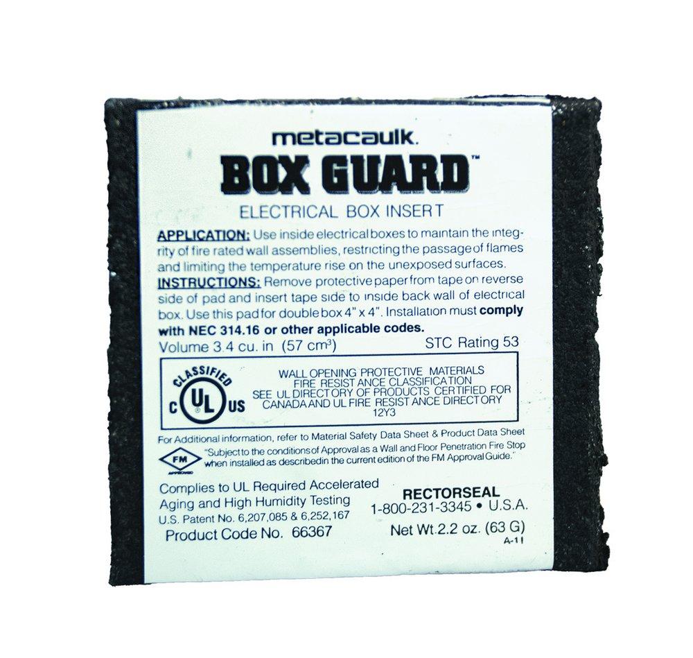 Rectorseal 66367 Metacaulk Box Guard 8 x 4 x 8 in Double Box Fire Rated ...