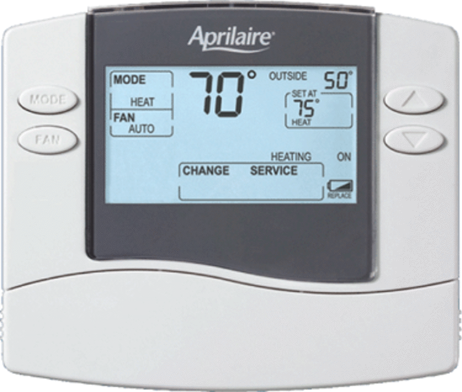 Aprilaire 8444 Non-Programmable Thermostat Single-Stage Heating/Cooling