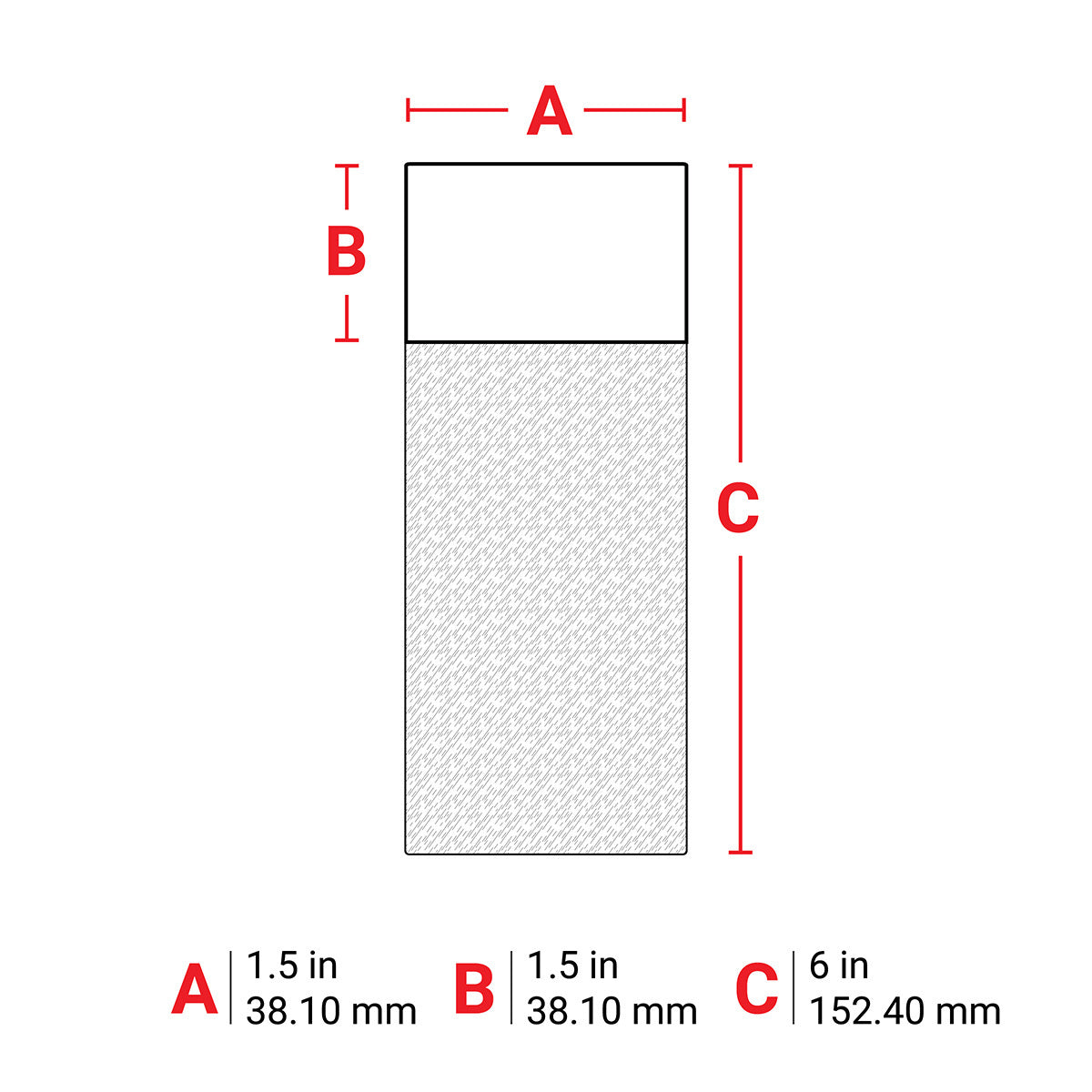 Brady M6-34-427 Self-Laminating Vinyl Wrap Around Labels 6 in H x 1.5 in W RL/50