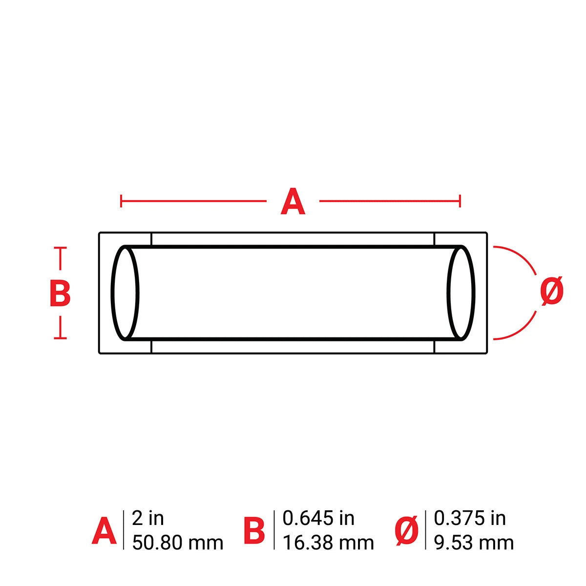 Brady B33-375-2-342 Wire Marker Sleeve 1-Sided Heat Shrink 2 in x 0.375 in 500 per Roll