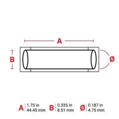 Brady BM-187-175-342 PermaSleeve® Heat-Shrink Labels 0.187 in Dia WT 1.75 in RL/1000