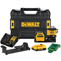 DEWALT DCLE34030GQU Premium 3 x 360 20V Green Laser with Battery and Charger