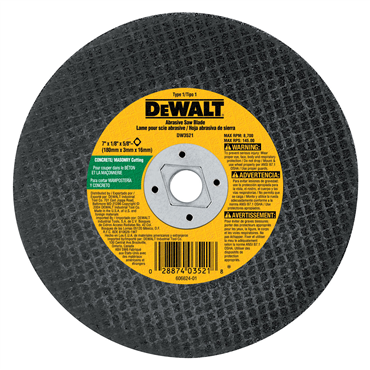 DeWalt DW3521 Masonry Cutting Abrasive Saw Blades 7 x 1/8 x 5/8