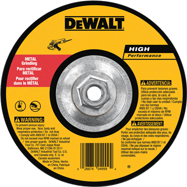 DeWalt DW4548 Metal Grinding Wheel 7 X 1/4 X 5/8-11