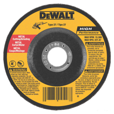 DeWalt DW4626 High Performance 1/4 Metal Grinding Wheel