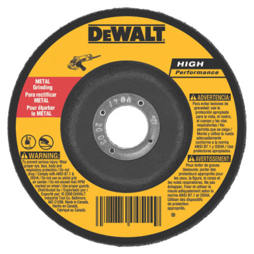 DeWalt DW8004 Cutting Wheel 12 x 7/64 x 1 A24R