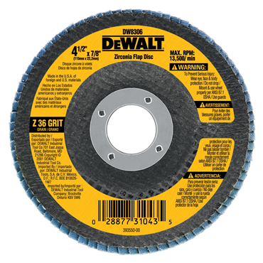 DeWalt DW8311 High Performance Type 29 Flap Discs 36 Grit