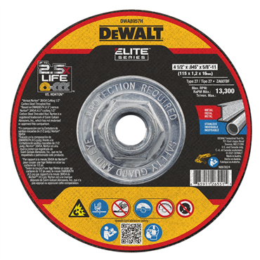 DeWalt DWA8957H Mini Hub Cutting Wheel 4-1/2 x 0.045 x 5/8-11