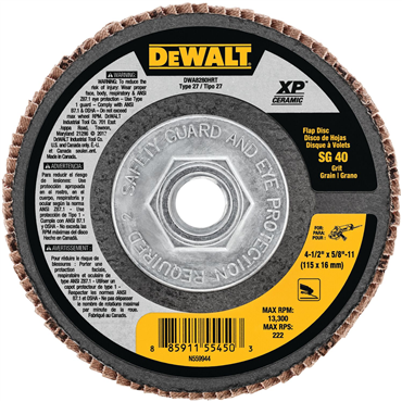 DeWalt DWA8280HRT | DWA8280HRT | XP Ceramic Flap Disc | 4-1/2 in | 5/8 in - 11 Arbor