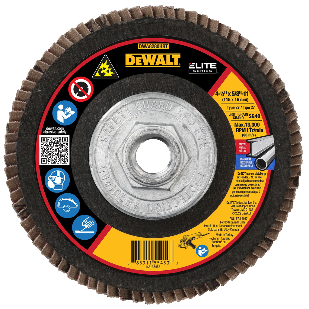 DeWalt DWA8280HRT | DWA8280HRT | XP Ceramic Flap Disc | 4-1/2 in | 5/8 in - 11 Arbor