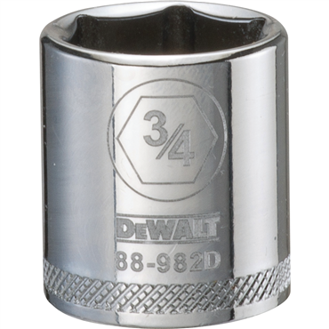 DeWalt DWMT88982OSP 3/8 in Drive Polished Chrome Standard Socket