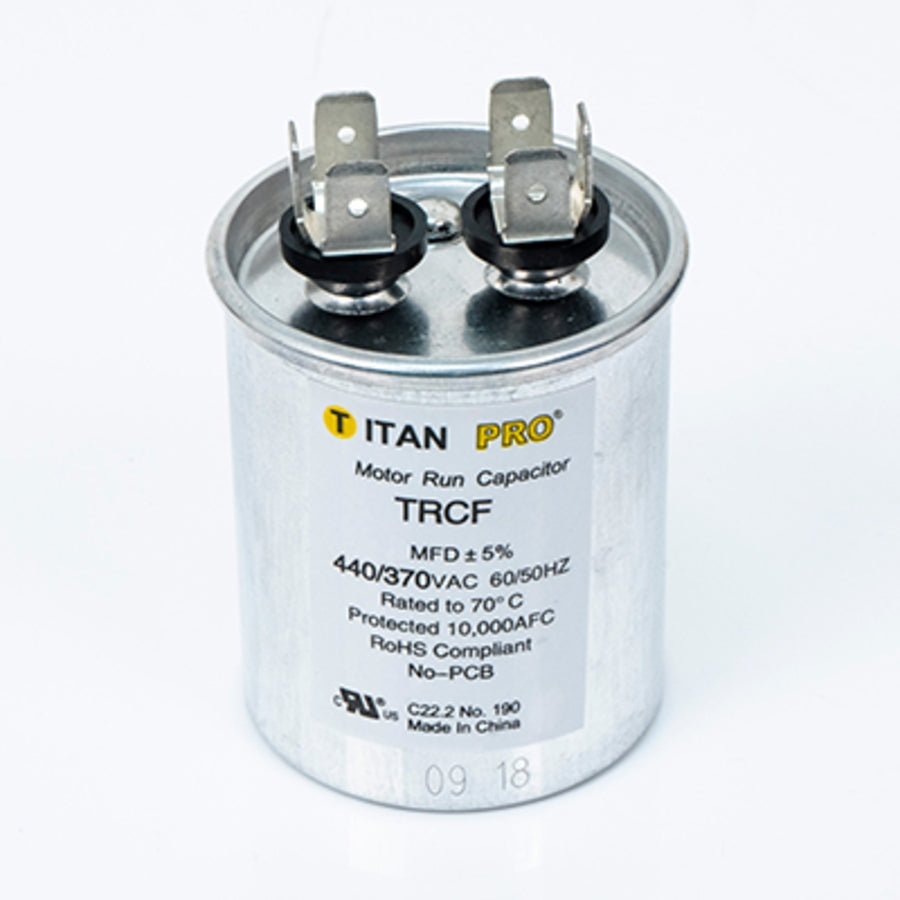 Diversitech TRCF7.5 Run Capacitor 7.5 MFD 440/370V Single Round Titan Pro