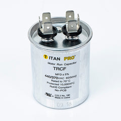 Diversitech TRCF7.5 Run Capacitor 7.5 MFD 440/370V Single Round Titan Pro